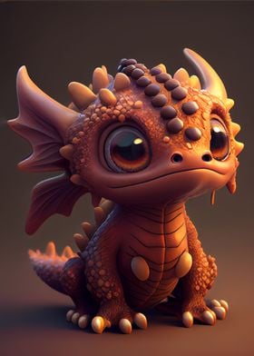 Cute Brown Dragon 3