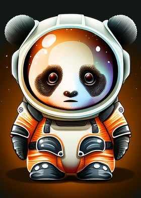 Panda astronaut in space