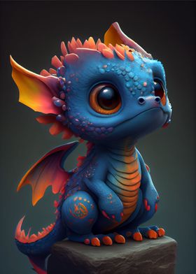 Cute Colored Dragon 5
