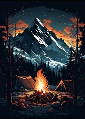 Camping Paintings for Sale - Pixels
