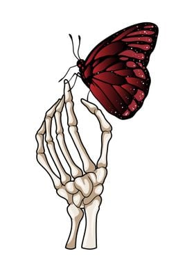 Skeleton Hand Butterfly