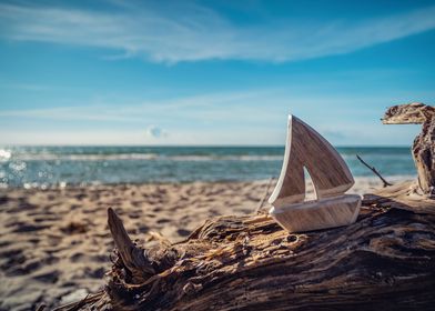 Beach Sun Sea Sailboat