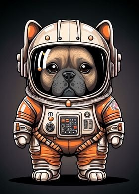 French Bulldog space dog