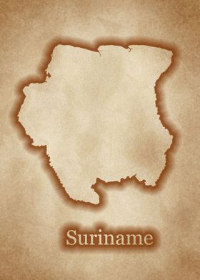 Suriname glow old map