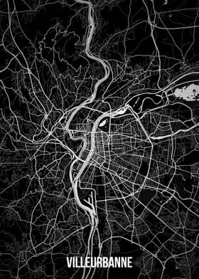 Villeurbanne dark map