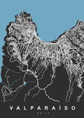 Map VALPARAISO CHILE  