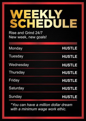 weekly schedule to success