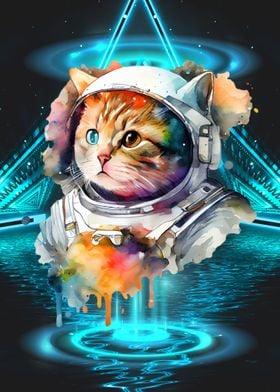 Cute astronauts cat