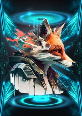 Cyber fox astronaut