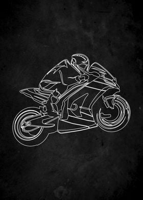 superbike line vector art