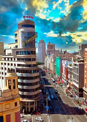 GRAN VIA IN MADRID, SPAIN