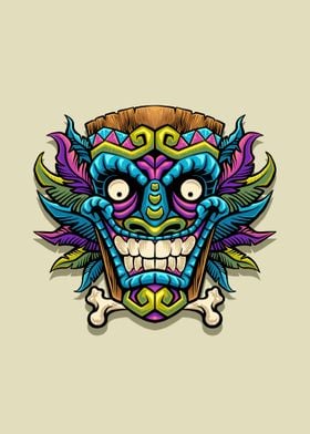 tiki mask mascot