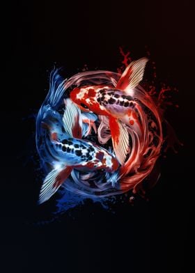 Yin Yang Koi Fish