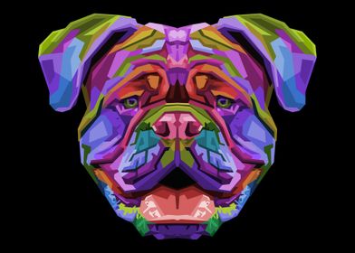 Colorful british bulldog