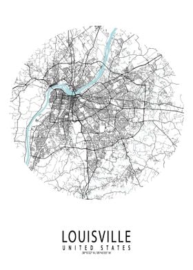 Louisville City Map Circle