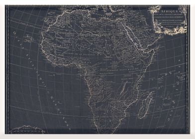 Old vintage map of Africa