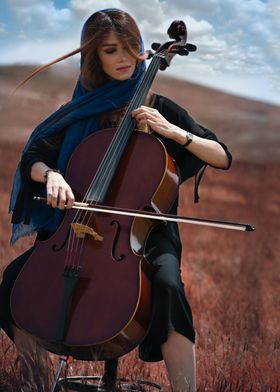 Woman playing the viola