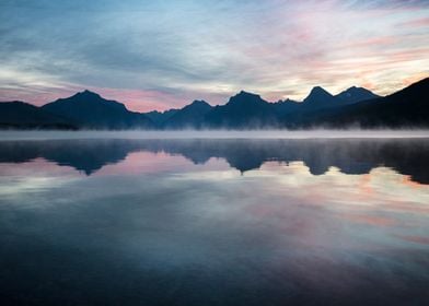 Foggy Lake Sunrise