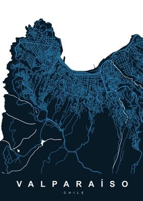 Map VALPARAISO CHILE 