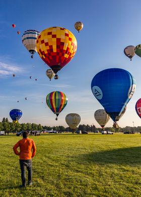 Decolage de montgolfiere