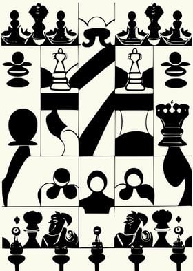 Retro chess poster