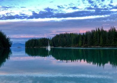 Fishing Boat and Forest