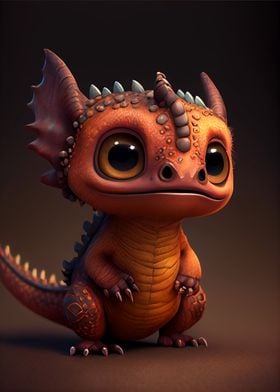 Cute Brown Dragon 12