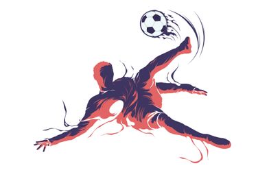 Soccer splash silhouette