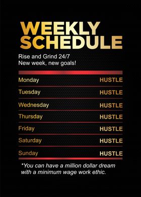 weekly schedule to success