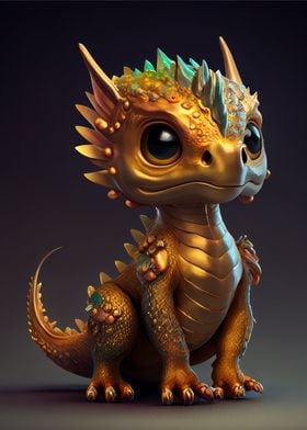 Cute Golden Dragon 15