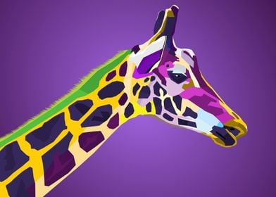 Giraffe Pop Art