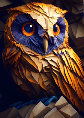 The Vintage Geometric Owl