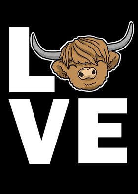 Love Cows Highland Cow