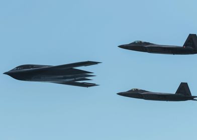 B2 and F22