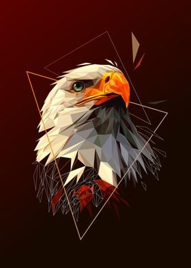 eagles head lowpoly art