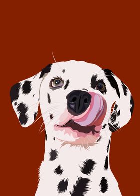 Dalmatian dog in vector