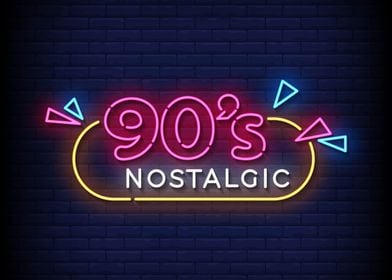 90s Nostalgic Neon Sign