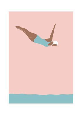 Swimming poster set