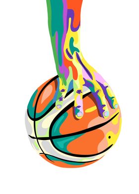 basketball in pop art