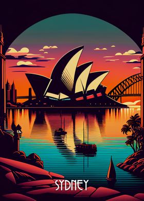 Sydney Posters Online Unique - | Metal Displate Pictures, Shop Prints, Paintings