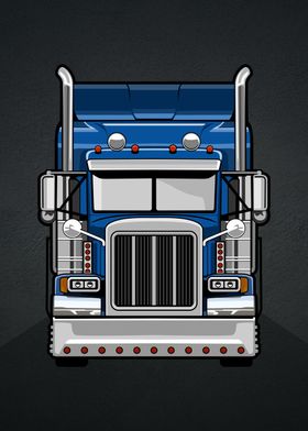 semi truck design vector