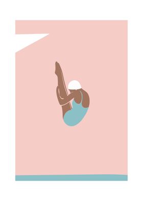 Swimming poster set