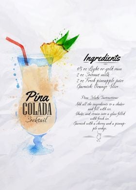 pina colada cocktails