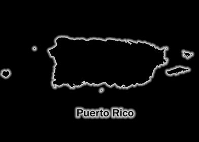 Puerto Rico glow map