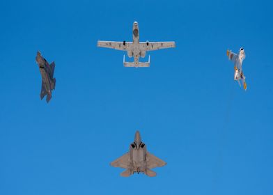 F22 in formation