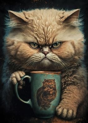 Cat With Coffee