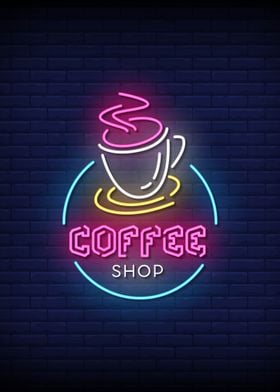 Coffee Shop Neon Sign