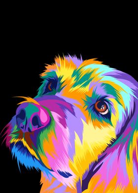 Golden retriever pop art