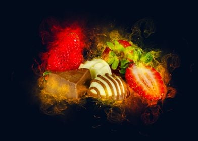 strawberry chocolate smoke