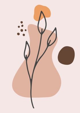 Boho minimal leaf shapes